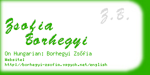 zsofia borhegyi business card